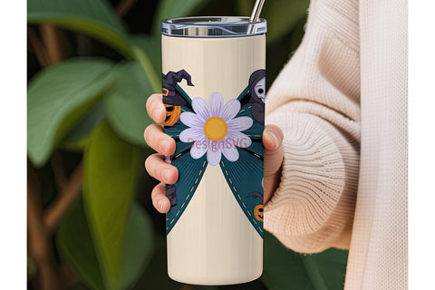 Halloween Bow 20oz Tumbler Wrap Sublimation DesignSVG 