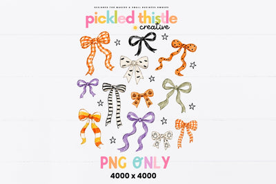 Halloween Bow PNG Design Sublimation Pickled Thistle Creative 