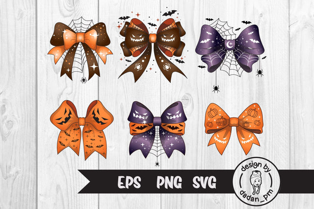 Halloween Bow, pumpkin Bows clipart PNG sublimation SVG dadan_pm 