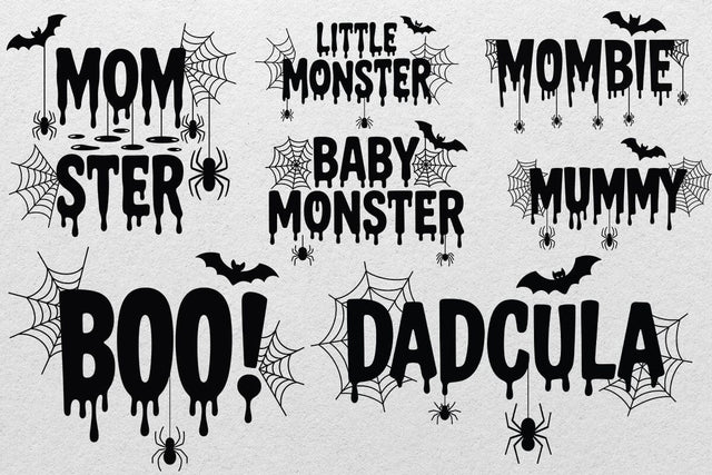 Halloween Bundle Svg, Halloween shirt , Momster svg,Little Monster svg,Boo svg,Mummy svg,Mombie SVG,Dadcula SVG,Baby Monster svg SVG DesignDestine 