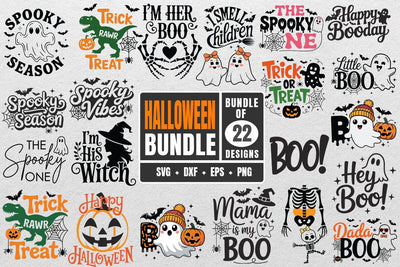 Halloween Bundle svg, Halloween Svg , Fall Svg, Autumn Svg, Ghost Svg, Witch svg, Pumpkin Svg, Quotes, Cut File Cricut, Silhouette SVG DesignDestine 
