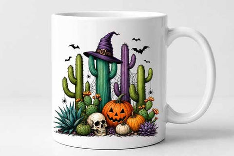 Halloween Cactus PNG Southwestern Halloween Digital Download SVG BillahCrafts 