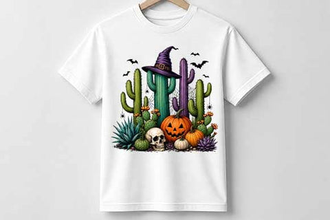 Halloween Cactus PNG Southwestern Halloween Digital Download SVG BillahCrafts 