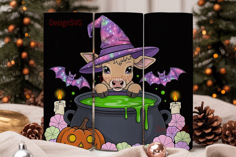 Halloween Calf 20oz Tumbler Wrap Sublimation DesignSVG 