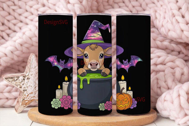 Halloween Calf 20oz Tumbler Wrap Sublimation DesignSVG 