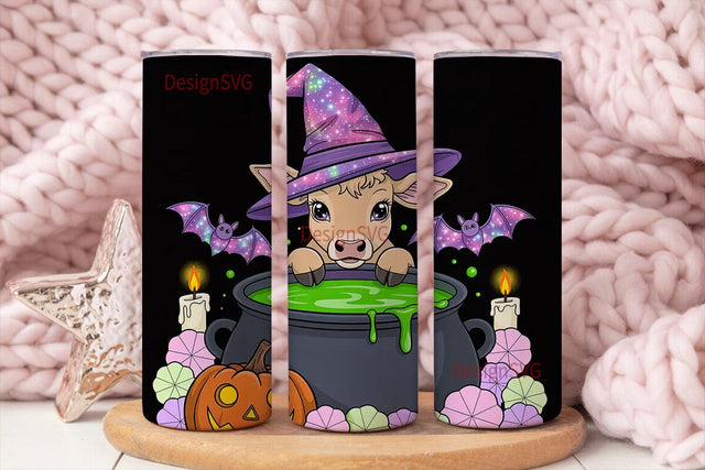 Halloween Calf 20oz Tumbler Wrap Sublimation DesignSVG 