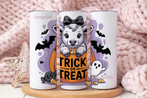 Halloween Calf 20oz Tumbler Wrap Sublimation DesignSVG 