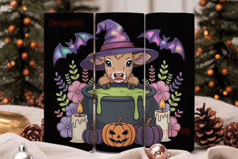 Halloween Calf 20oz Tumbler Wrap Sublimation DesignSVG 