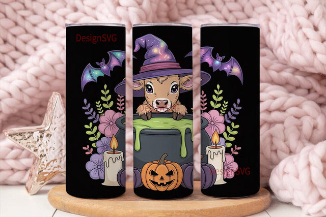 Halloween Calf 20oz Tumbler Wrap Sublimation DesignSVG 