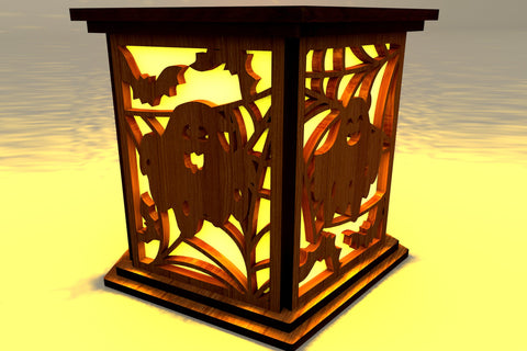 Halloween Candle Holder Bundle Laser Cut Template, Wood Cut Files SVG LaserCutano 