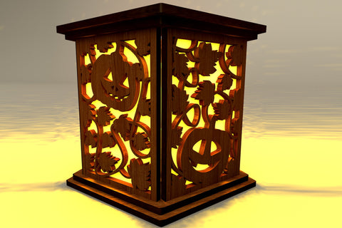 Halloween Candle Holder Bundle Laser Cut Template, Wood Cut Files SVG LaserCutano 