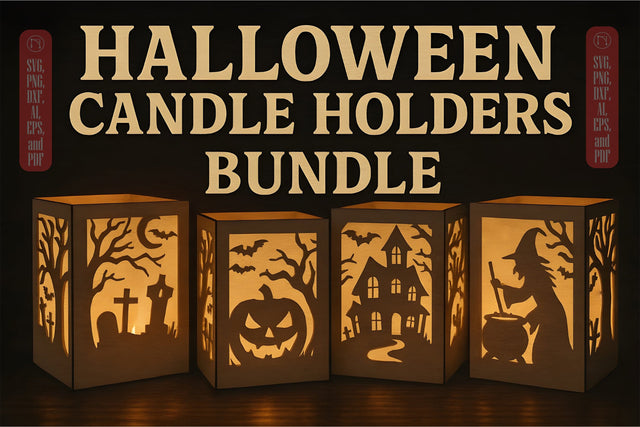 Halloween Candle Holders Bundle SVG MD JOYNAL ABDIN 