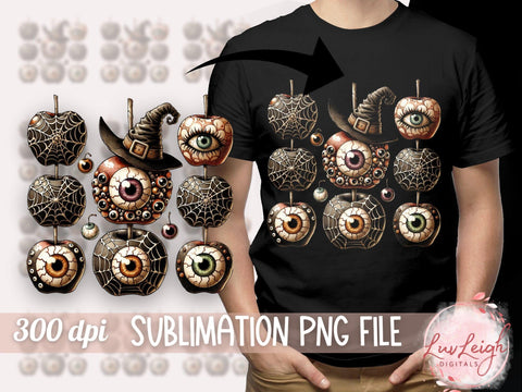 Halloween Candy Apple Sublimation PNG Sublimation Luvleigh Digitals 