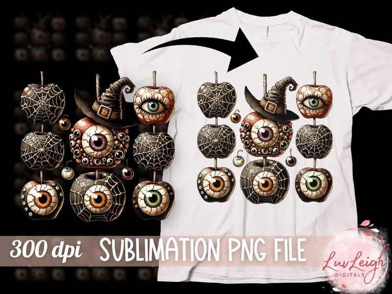 Halloween Candy Apple Sublimation PNG Sublimation Luvleigh Digitals 