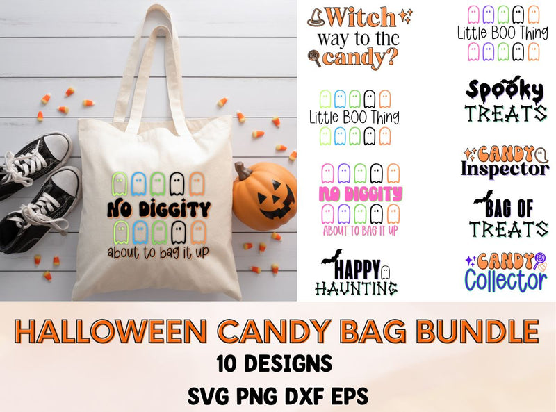 Halloween Candy Bag Bundle - SVG PNG DXF EPS SVG So Fontsy Design Shop 