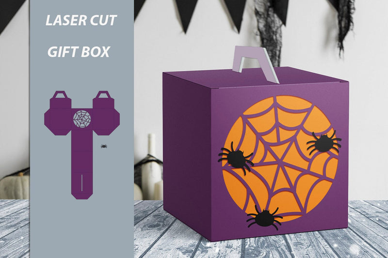 Halloween candy box, Laser cut gift box 3D Paper AnastasiyaArtDesign 