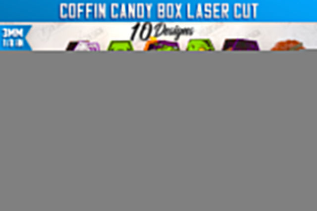 Halloween Candy Boxes | Coffin Boxes Laser Cut Bundle | Halloween Treats | Trick or Treat | Treat Box | CNC Files SVG Fly Design 