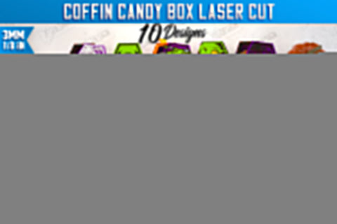 Halloween Candy Boxes | Coffin Boxes Laser Cut Bundle | Halloween Treats | Trick or Treat | Treat Box | CNC Files SVG Fly Design 