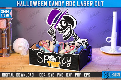 Halloween Candy Boxes Laser Cut Bundle | Halloween Treats | Trick or Treat | Treat Box | CNC Files SVG Fly Design 