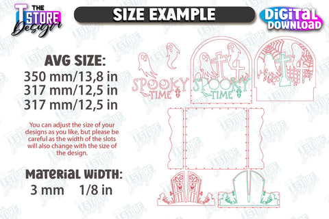 Halloween Candy Boxes Laser Cut Bundle | Halloween Treats | Trick or Treat | Treat Box | CNC Files SVG The T Store Design 