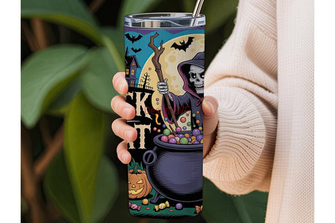 Halloween Candy Cauldron 20oz Tumbler Sublimation DesignSVG 