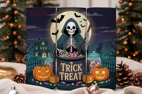 Halloween Candy Cauldron 20oz Tumbler Sublimation DesignSVG 