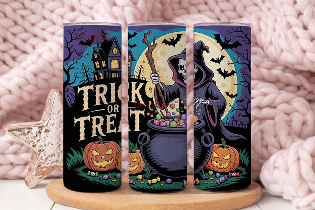 Halloween Candy Cauldron 20oz Tumbler Sublimation DesignSVG 