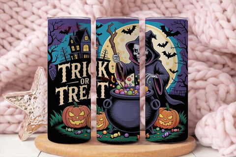 Halloween Candy Cauldron 20oz Tumbler Sublimation DesignSVG 