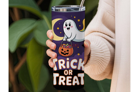 Halloween Candy Ghost Tumbler Wrap Sublimation DesignSVG 