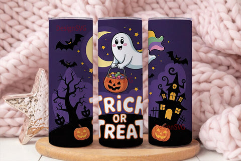 Halloween Candy Ghost Tumbler Wrap Sublimation DesignSVG 