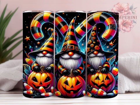 Halloween Candy Gnomes 20oz Tumbler Wrap PNG, Gnome Tumbler PNG Sublimation Design, Straight & Tapered Tumbler Wrap, Instant Digital Download Sublimation Li Zamperini 