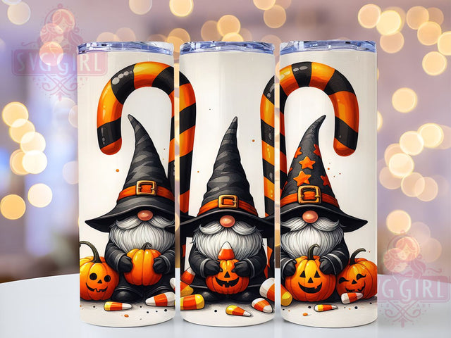 Halloween Candy Gnomes 20oz Tumbler Wrap Sublimation Design, Straight Tapered Tumbler Wrap, Gnome Tumbler Png, Instant Digital Download Sublimation SvggirlplusArt 