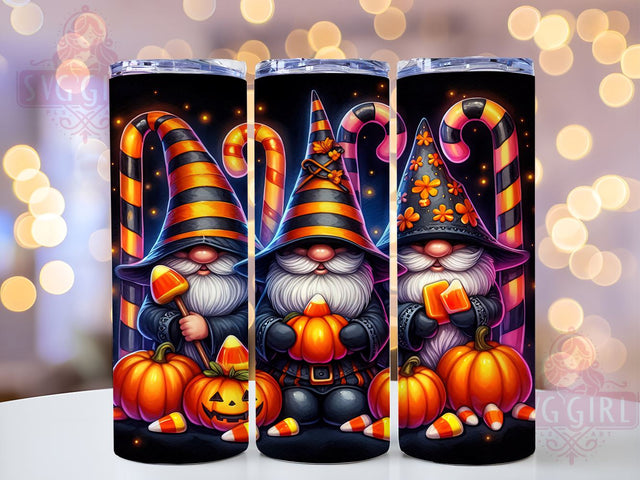 Halloween Candy Gnomes 20oz Tumbler Wrap Sublimation Design, Straight Tapered Tumbler Wrap, Gnome Tumbler Png, Instant Digital Download Sublimation SvggirlplusArt 