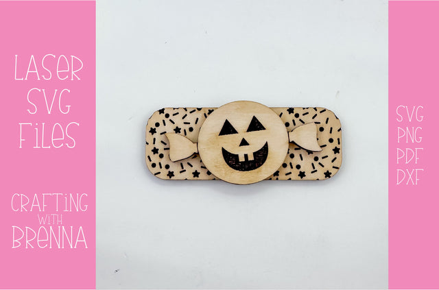 Halloween Candy Hair Clip Laser SVG File SVG Crafting With Brenna 