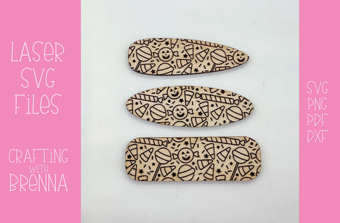 Halloween Candy Hair Clips Laser SVG File SVG Crafting With Brenna 