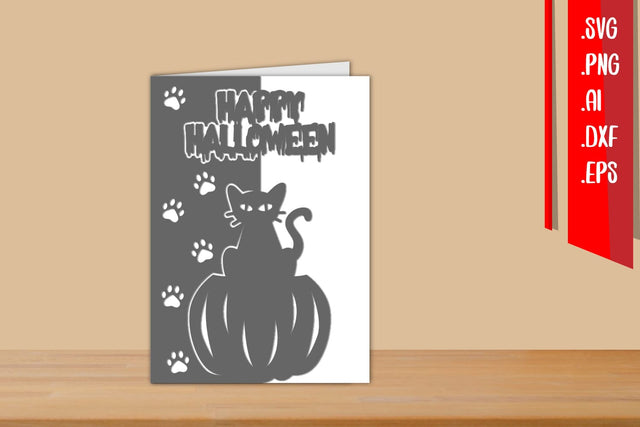 Halloween Card, Halloween Paper cut, Halloween cut files SVG zafrans studio 