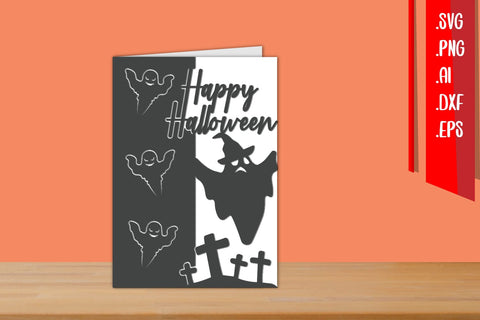 Halloween Card, Halloween Paper cut, Halloween cut files SVG zafrans studio 