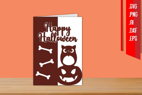 Halloween Card, Halloween Paper cut, Halloween cut files SVG zafrans studio 