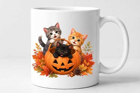 Halloween Cat PNG | Cute Kittens in Pumpkin Digital Download SVG BillahCrafts 
