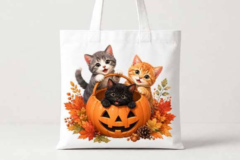 Halloween Cat PNG | Cute Kittens in Pumpkin Digital Download SVG BillahCrafts 