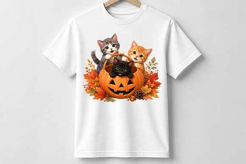 Halloween Cat PNG | Cute Kittens in Pumpkin Digital Download SVG BillahCrafts 