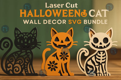 Halloween Cat Wall Decor SVG Bundle SVG MD JOYNAL ABDIN 