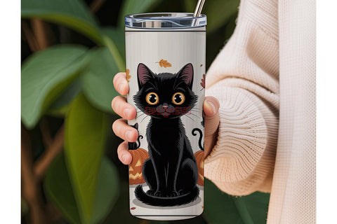 Halloween Cats 20oz Tumbler Wrap Sublimation DesignSVG 