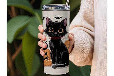 Halloween Cats 20oz Tumbler Wrap Sublimation DesignSVG 