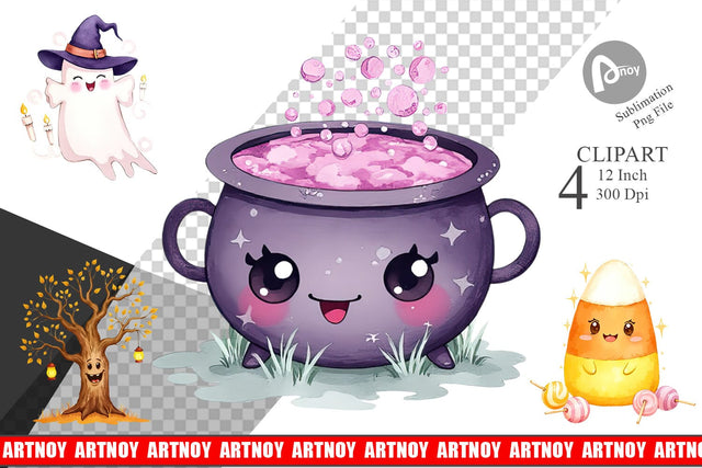 Halloween Character Clipart Sublimation artnoy 