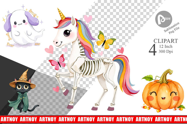 Halloween Character Clipart Sublimation artnoy 
