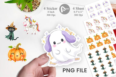 Halloween Character Sticker Sublimation artnoy 