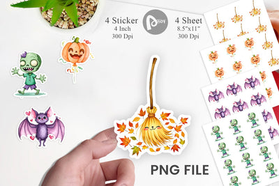 Halloween Character Sticker Sublimation artnoy 