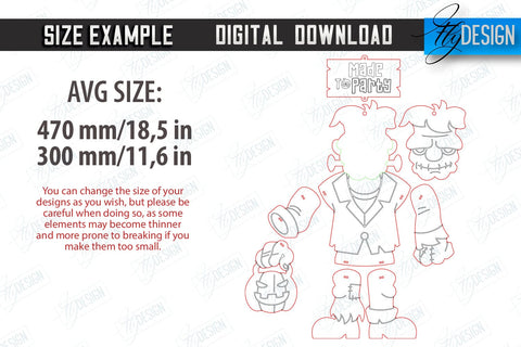 Halloween Characters Laser Cut Bundle | Porch Décor | Halloween Decorations | CNC Files SVG Fly Design 