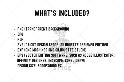 Halloween Chef Skeleton SVG CraftySVGStudio 